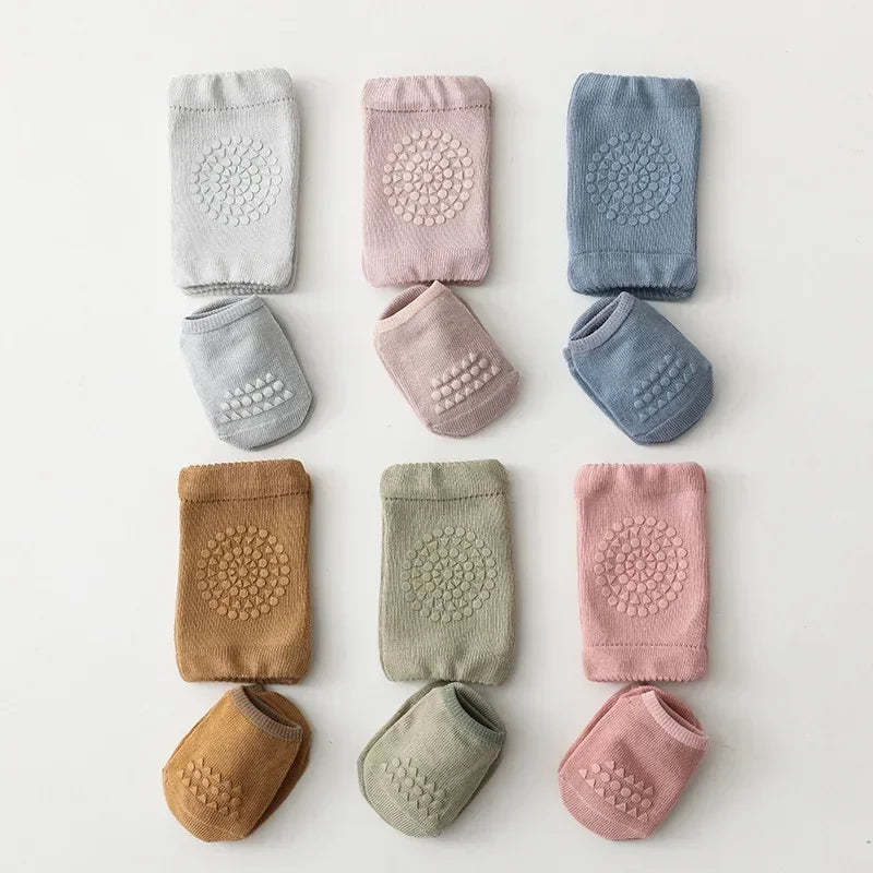 Baby Leg Warmers & Knee Pad Socks Set – Cotton Crawling Protector for Newborns & Toddlers (0–3Y)