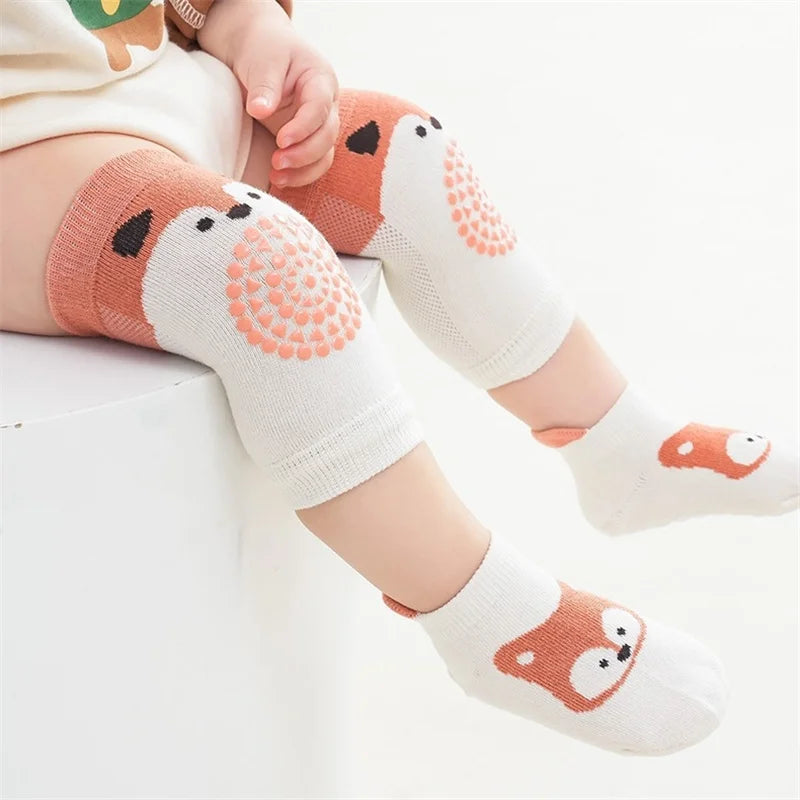 Baby Leg Warmers & Knee Pad Socks Set – Cotton Crawling Protector for Newborns & Toddlers (0–3Y)