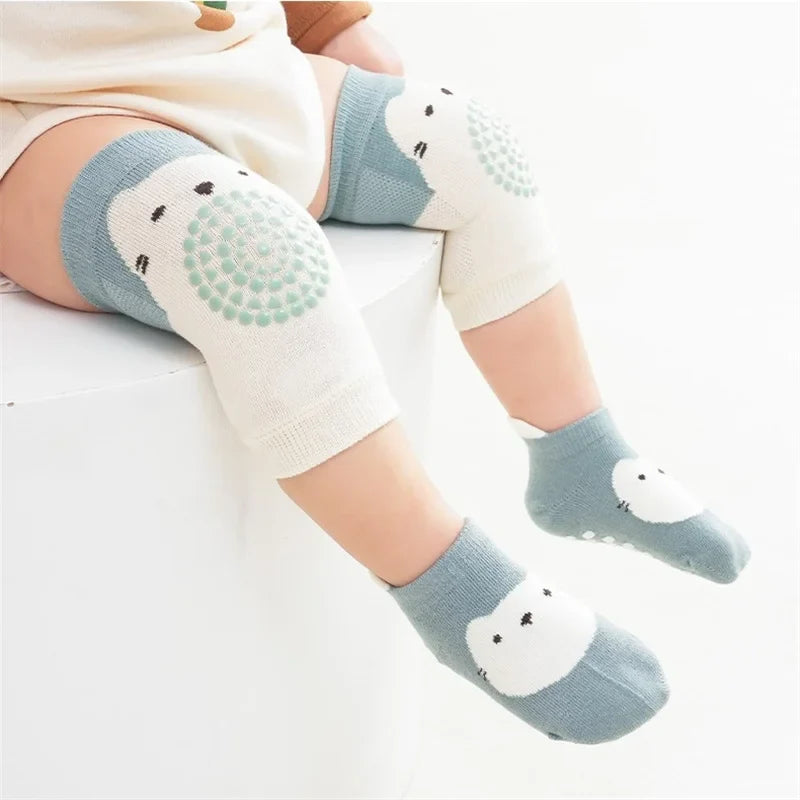 Baby Leg Warmers & Knee Pad Socks Set – Cotton Crawling Protector for Newborns & Toddlers (0–3Y)